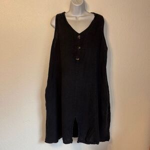 Alessia Pacini Linen Lagenlook Sleeveless Tunic 1X